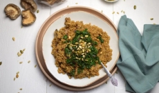 Quinoa-risotto met shiitake en boerenkool